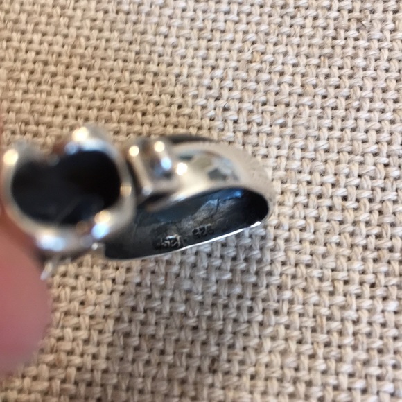 Sterling Silver Black Tear Drop Enhancer Pendant - Picture 6 of 11